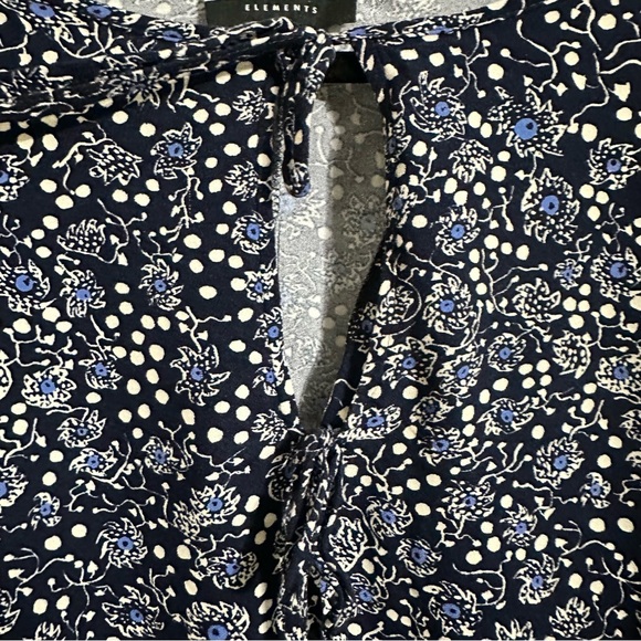 Eloquii Boho Balloon Sleeve Blue Floral Print Tunic Blouse - Picture 7 of 8